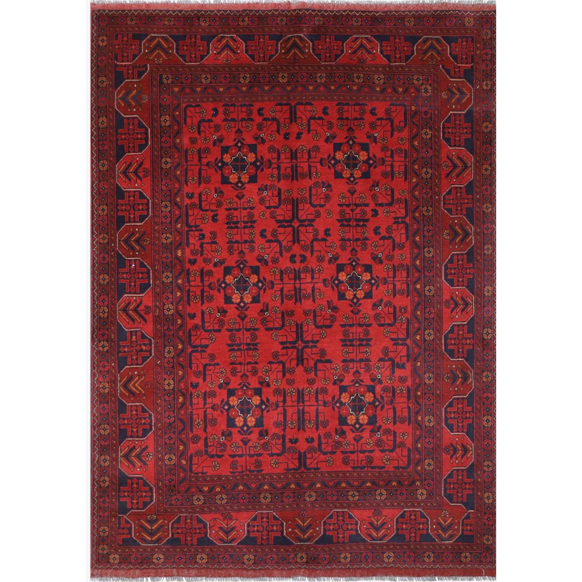 Khal Mohammadi Traditional Wool Rug 41876 In Red